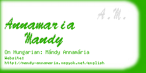 annamaria mandy business card